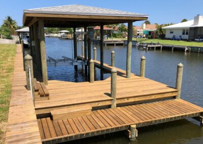 Southern Pine Decking used by Land and Sea Marine