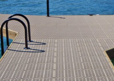 Grated decking used by Land and Sea Marine