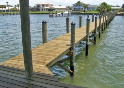 Land and Sea Marine River Dock with Structural Bracing