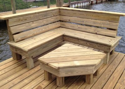 Dock Seating by Land and Sea Marine
