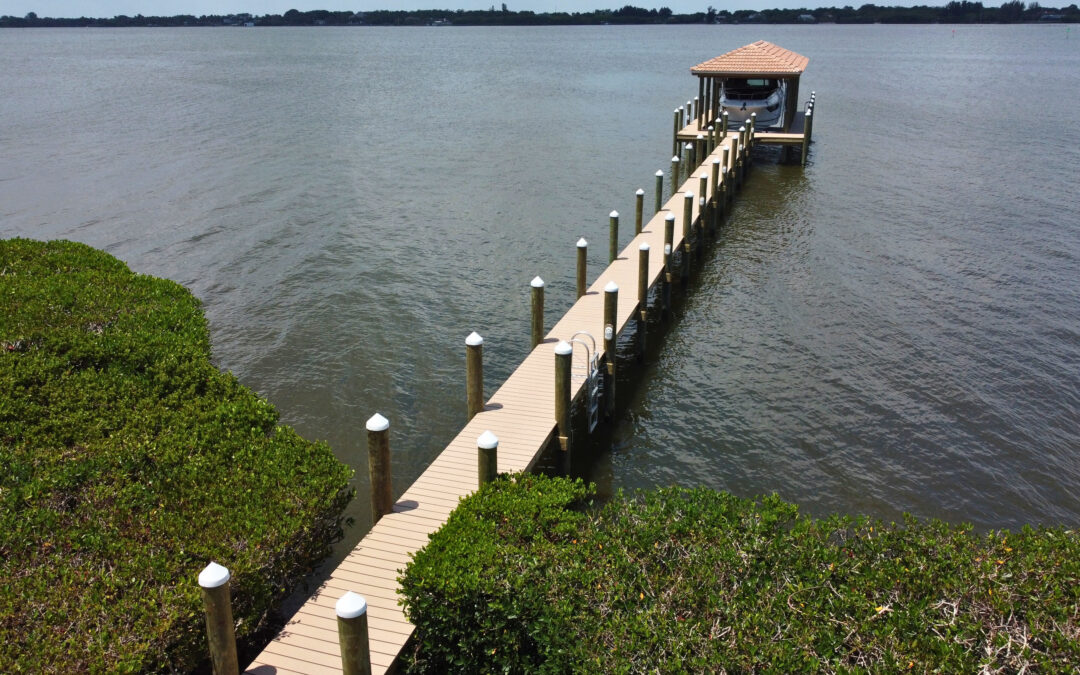 Covered Boatlift with Matching Roof Tile